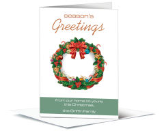 Christmas Decorative Holiday Wreath Cards  5.50